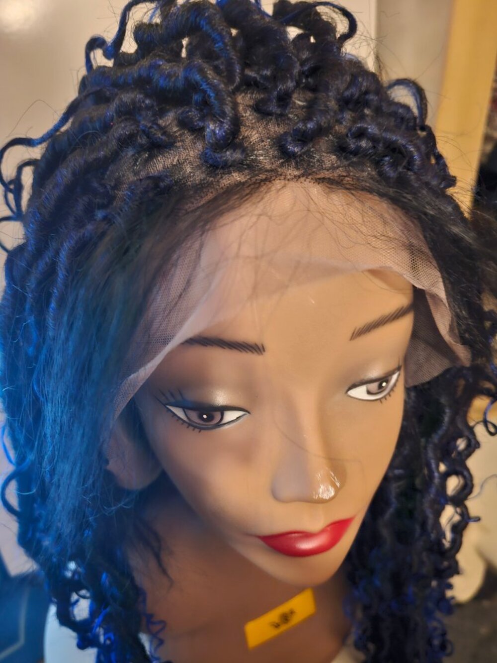 Gorgeous Blue Goddess Loc Boho Full Lace Wig with Bay Hair